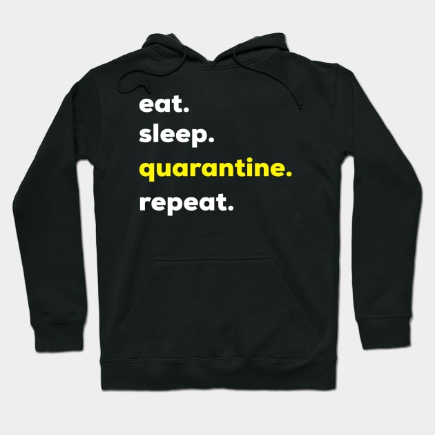 Eat sleep quarantine repeat funnt quarantine quotes Hoodie by G-DesignerXxX